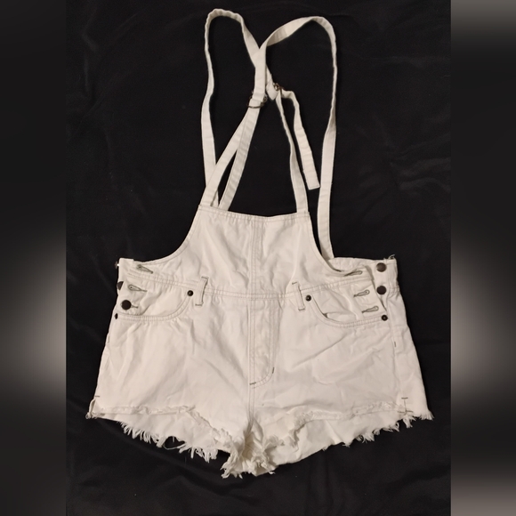 We The Free Denim - We The Free Women's White Denim Overalls